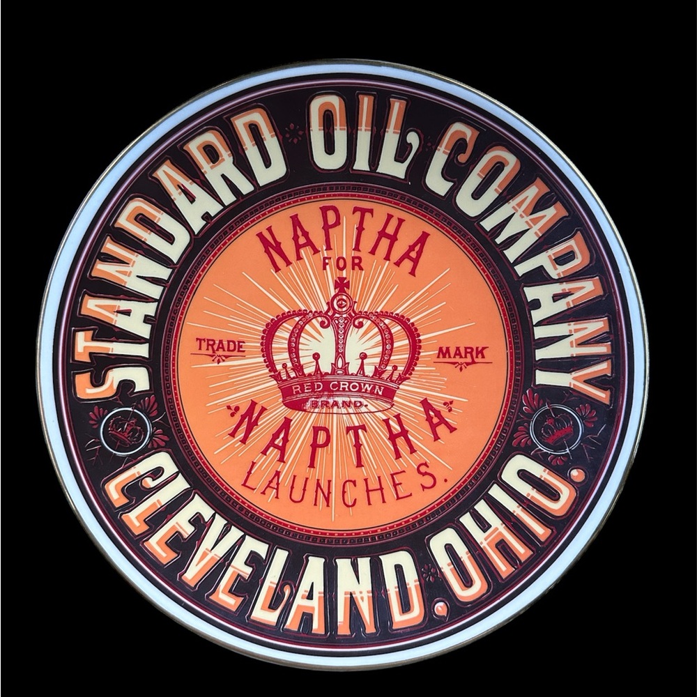 Standard Oil Co Red Crown plate in excellent condition no chips or scratches